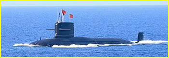 Chinese nuclear attack submarine operating in the South China Sea