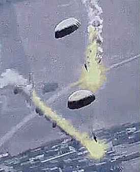Image of parachute flares fired to take out U.S. drones over Syria