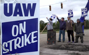 United Auto Workers on strike