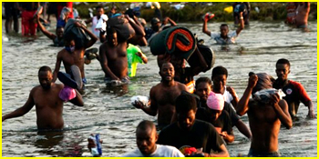 illegals crossing the rio grnde