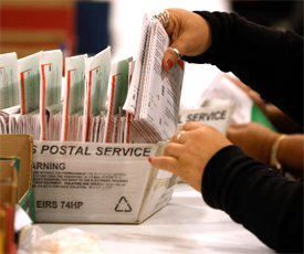 usps PROCESSING ABSENTEE BALLOTS