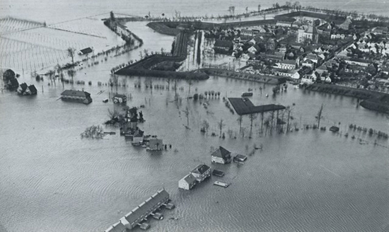 In 1953 there was a major storm/flood that hit Holland causing death and distruction